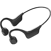 KualaLup Bone Conduction Headphones Bluetooth, Open Ear Headphones Wireless Bluetooth with 6-10H Long Life Black