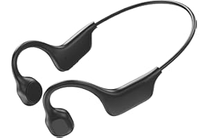 KualaLup Bone Conduction Headphones Bluetooth, Open Ear Headphones Wireless Bluetooth with 6-10H Long Life Black