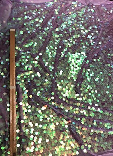 Lavender Iridescent Mermaid Sequin Scales Fabric