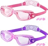 COOLOO Kids Swimming Goggles 2 Pack Anti-Fog UV Waterproof No Leaks view 1