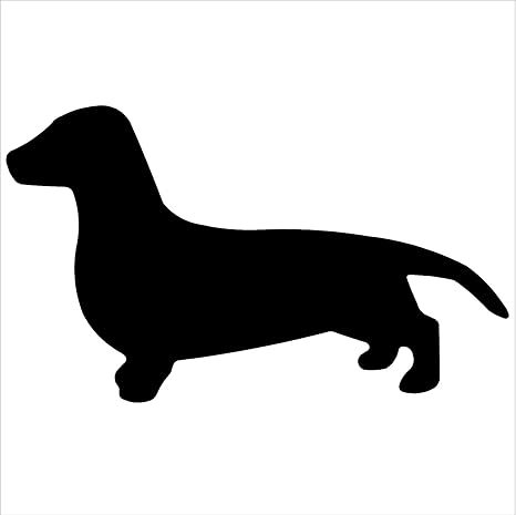 Amazon Co Jp ダックスフンドスムースシルエット 犬 ステッカーデカール 1504 5 5 ブラック 車 バイク