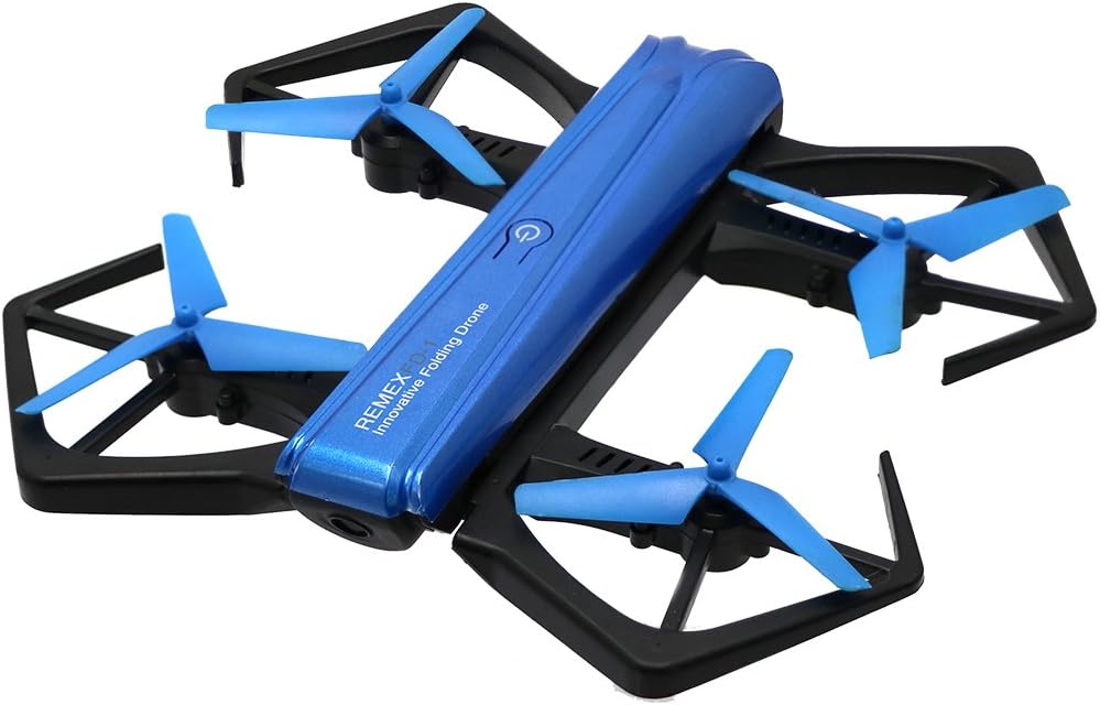 HD Foldable Quadcopter Drone with 720P Camera for Kids Streaming Stunt Pocket Racing Image Video WiFi FPV Helicopter Blue Drone with Lights,Altitude Hold,Headless Mode and One Key Return Home