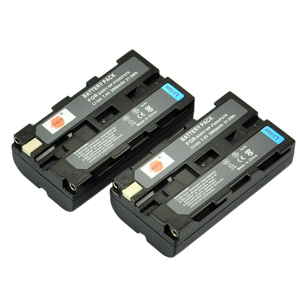 DSTE® 2pcs NP-F550 Rechargeable Li-ion Battery for Sony NP-F550, NP-F330, NP-F530, NP-F570