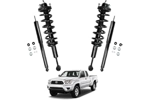 ENZVOIA Front and Rear Struts and Shocks Complete Assembly for 2005-2015 Toyota Tacoma - Front and Rear Shock Absorber Set Coil Spring Assemblies - 171371L/171371R/37280, Shocks and Struts Front and Rear