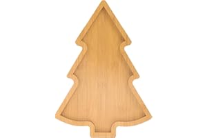 Luxshiny Christmas Tree Tray Dessert Tray Christmas Tree Shaped Wood Plate Appetizer Plates Holiday Shaped Party Xmas Food Wooden Food Dish Cake