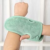 Omenluck Bathing Mittens Exfoliating Glove Back Scrubber for Mud Removal view 3