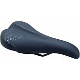 WTB Speed Bike Seat (Saddle) Comfortable Thick Padding - Shock-Absorbing Base - Mountain, Urban &amp; E-Bikes (Steel Rail)