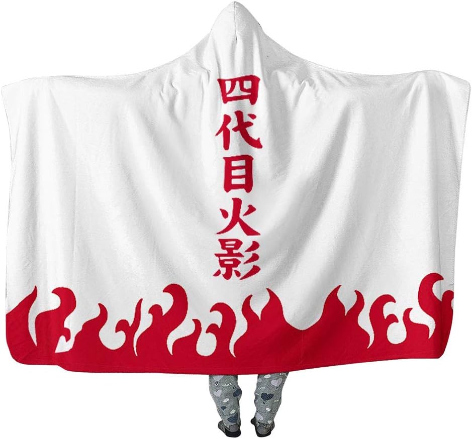 Minato Throw Blanket Wearable Hooded Anime Robe Cape Cloak for Adult and Kids