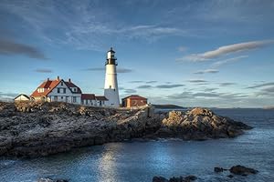 POSTER FOUNDRY Portland Head Lighthouse Cape Elizabeth Maine Photo Photograph Thick Paper Sign Print Picture 12x8