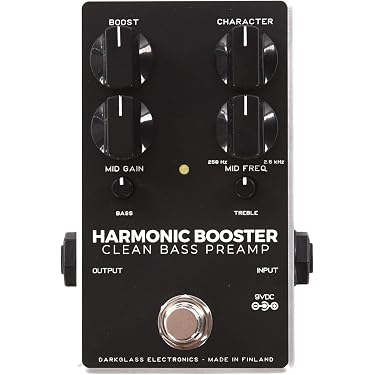 Amazon.com: Darkglass Harmonic Booster Clean Bass Preamp Pedal for