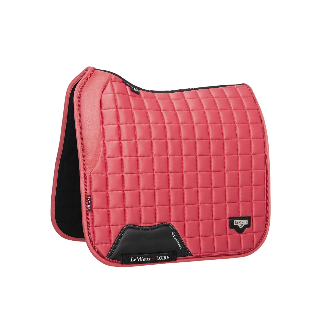 LeMieux Dressage Loire Memory Square Saddle Pad - Saddle Pads for Horses - Equestrian Riding Equipment and Accessories (Papaya - Large)