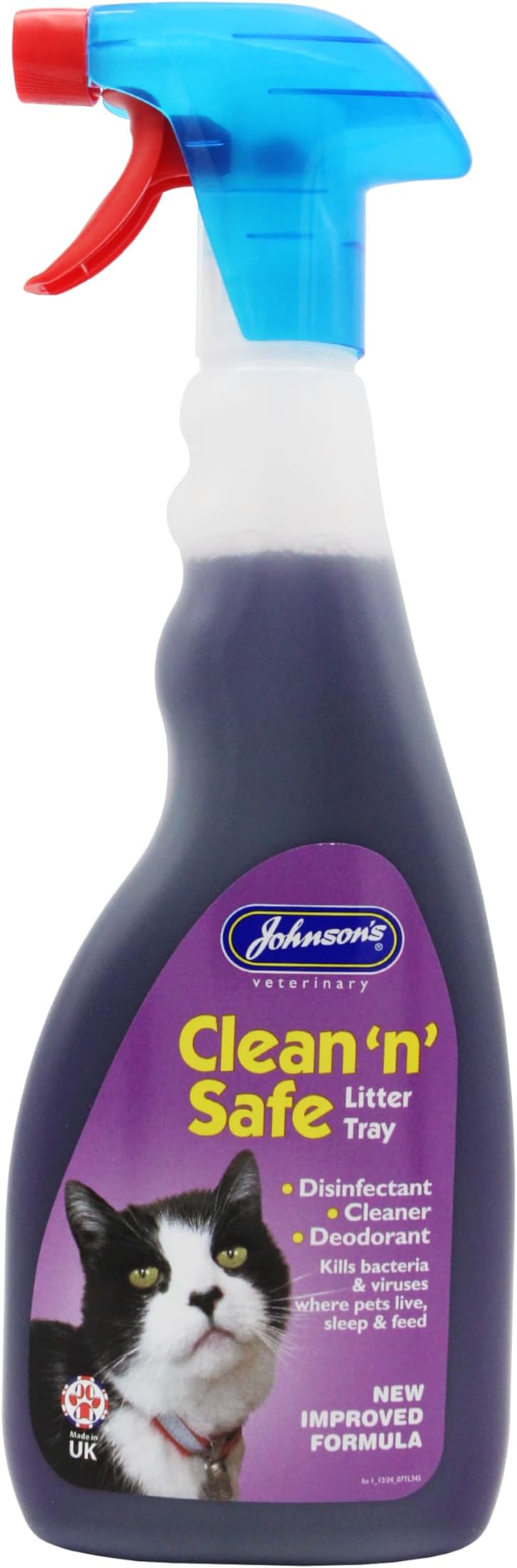 Johnson's Vet Clean 'n' Safe Cat Litter Disinfectant Tray Purple