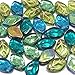 45 pcs Multicolor Mix of Czech Glass Leaf Beads 12mm