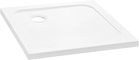 [neu.haus] Plato de ducha - cuadrada - 70x70x4cm (blanco puro) 