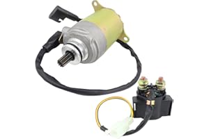 STABSOLI Starter Motor & Solenoid Relay Fit for GY6 Engine 125CC 150CC ATV Scooter Moped Go Kart Quad 4 Wheelers Taotao SUNL Coolster Baja