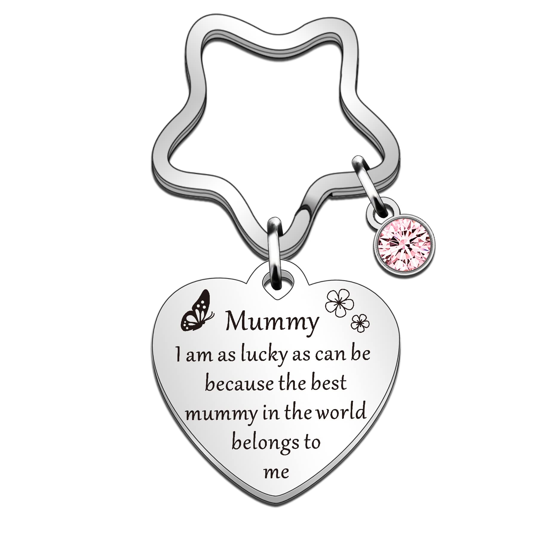 QMVMV Mummy Gifts Keyring from Daughter Son Birthday Christmas Thanksgiving Mothers Day Gifts for Mummy
