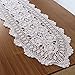 kilofly Handmade Crochet Cotton Lace Table Runner Tablecloth, 15 x 79 inch