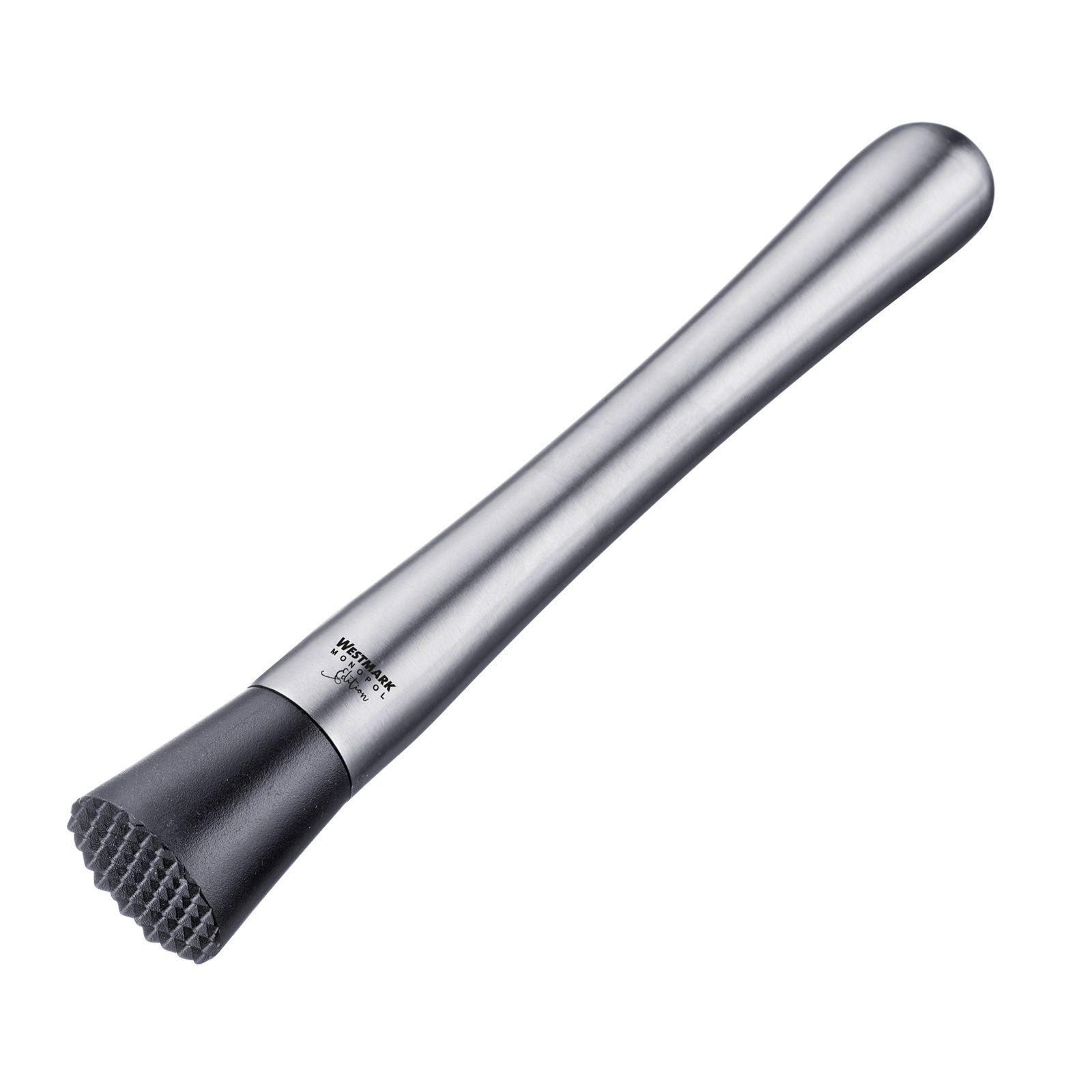 Westmark Caipirinha Cocktail Muddler, Monopol Edition, Length: 21 cm, Stainless steel/plastic, Sol, Silver/Black, 62793360