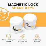 BeeGo Spare Magnetic Keys 2 Pack for Magnetic Cupboard Locks Replacement Keys view 2