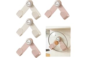 Pot Lid Organizer 4 Pack,Suction Cup Lid Holder for Kitchen Storage, Wall Mounted Pot Rack for Lids of Various Sizes, Space-S