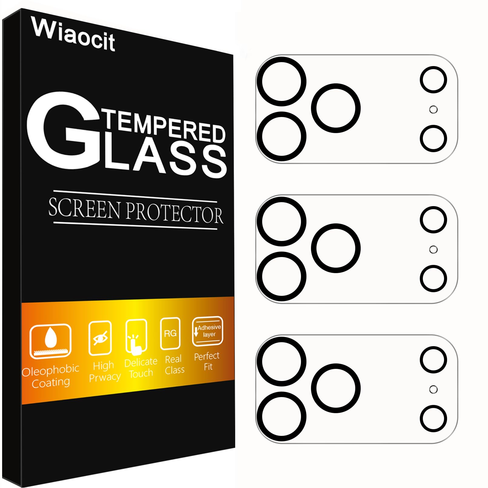 Photo 1 of ********* 2 pack ********Wiaocit 3 Pack Tempered Glass Camera Lens Protector for iPhone 17 Pro, 9H Hardness, Anti-Scratch, Case Friendly