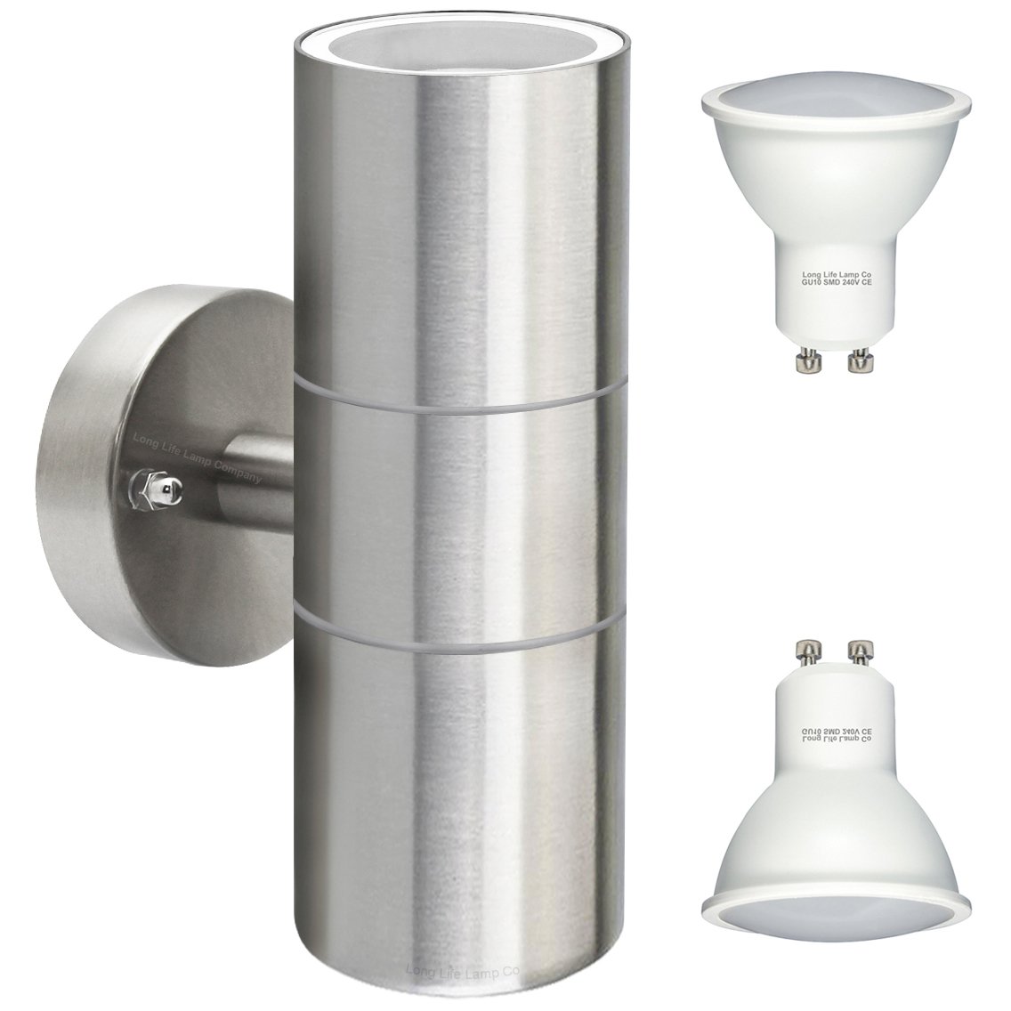 Long Life Lamp Company Stainless Steel LED Double Outdoor Wall Light IP65 Up/Down Outdoor Wall Light 8WZLC03