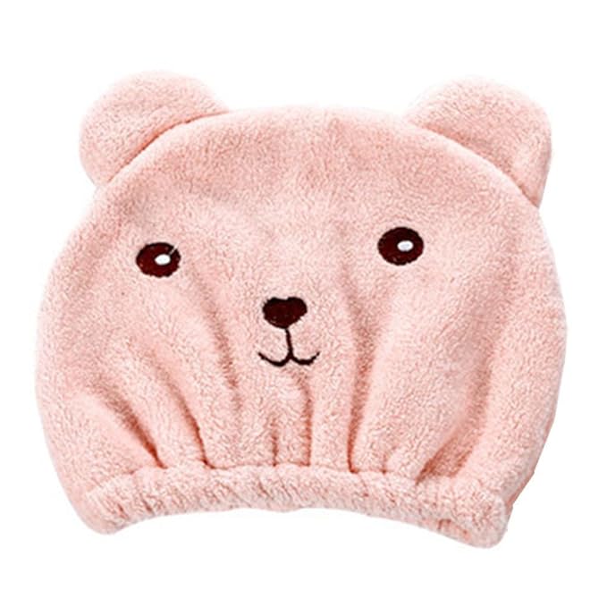 Fanxing Mikrofaser-Handtuch für die Haare, zum Trocknen, Turban, Badekappe rose
