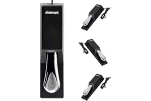 Acdogeer Sustain Piano Pedals, Universal Sustain Pedal for Keyboard Pedal Sustain, Midi Piano Sustain Pedal For MIDI Electronic Keyboards, Digital Pianos & More with Polarity Switch, 1/4'' Input Plug