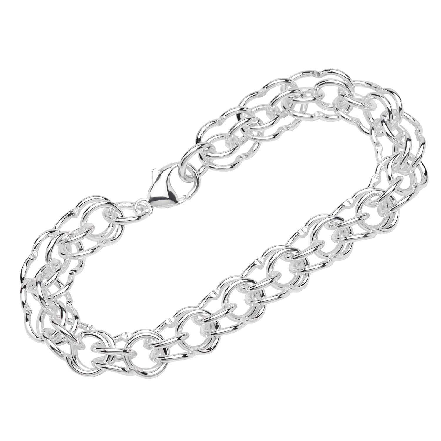 NKlaus Bracelet 925 Sterling Silver 22cm Garibaldi Chain Unisex Anchor Bracelet exquisite 12876