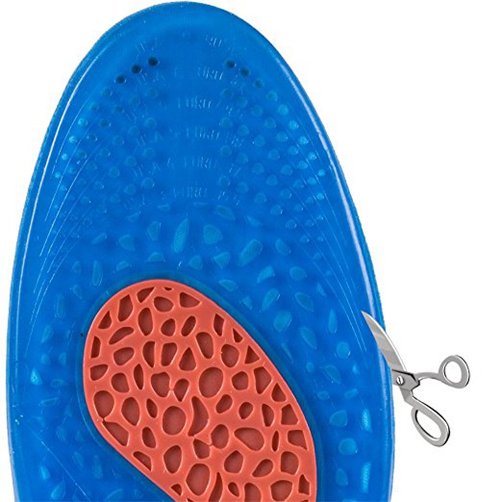 SUADEX Sports Foot Insole Insert, Plantar Fasciitis Anti-Fatigue Comfort Shoe Insoles with Cushioning Arch Support, Blue S
