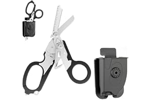 Elegital Trauma Shears, Emergency Response Shears, Stainless Steel + Carbide, Black