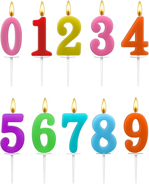 Amazon Co Jp Beanlieve 数字誕生日キャンドル 10個 ケーキ数字キャンドル 0 9番 グリッター ケーキトッパー デコレーション 誕生日 結婚記念日 パーティーのお祝いに カラフル ホーム キッチン