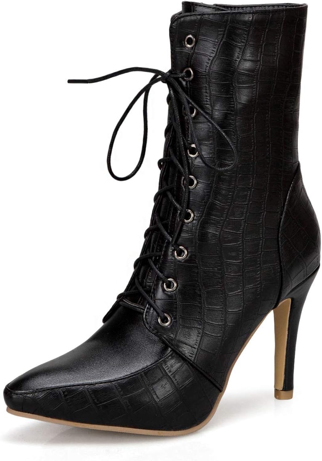 Womens Classic Ankle Bootie Everyday Ladies Lace up