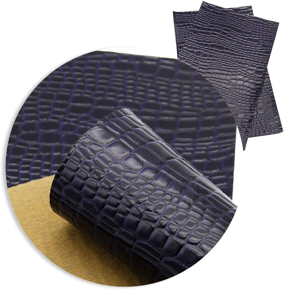 1Pcs 8x13Inch Crocodile Leather Sheets for Craft-PVC leather sheets for Making Earrings-Synthetic Leather Fabric for Wallpaper Coverings-Leatherette Fabric Sheet-Synthetic Leather Fabric for Bow (N04)