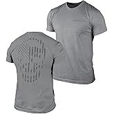 Gymreapers American Reaper Moisture Wicking T-Shirts for Men - Workout Gym Shirts - Running Athletic Tees & Dry Fit Tshirt