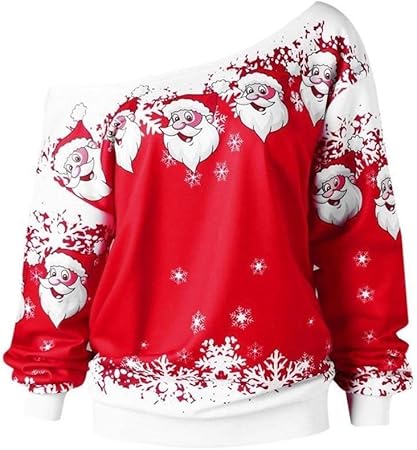 Buon Natale Jumper.North Cool 2020 Donne Jumper Maglioni Di Natale Pullover Cappotto Del Fiocco Di Neve Invernale Spalle Caldo Breve Maglioni Abbigliamento Maglione Buon Natale Color Red Tamano S Amazon It Casa E Cucina