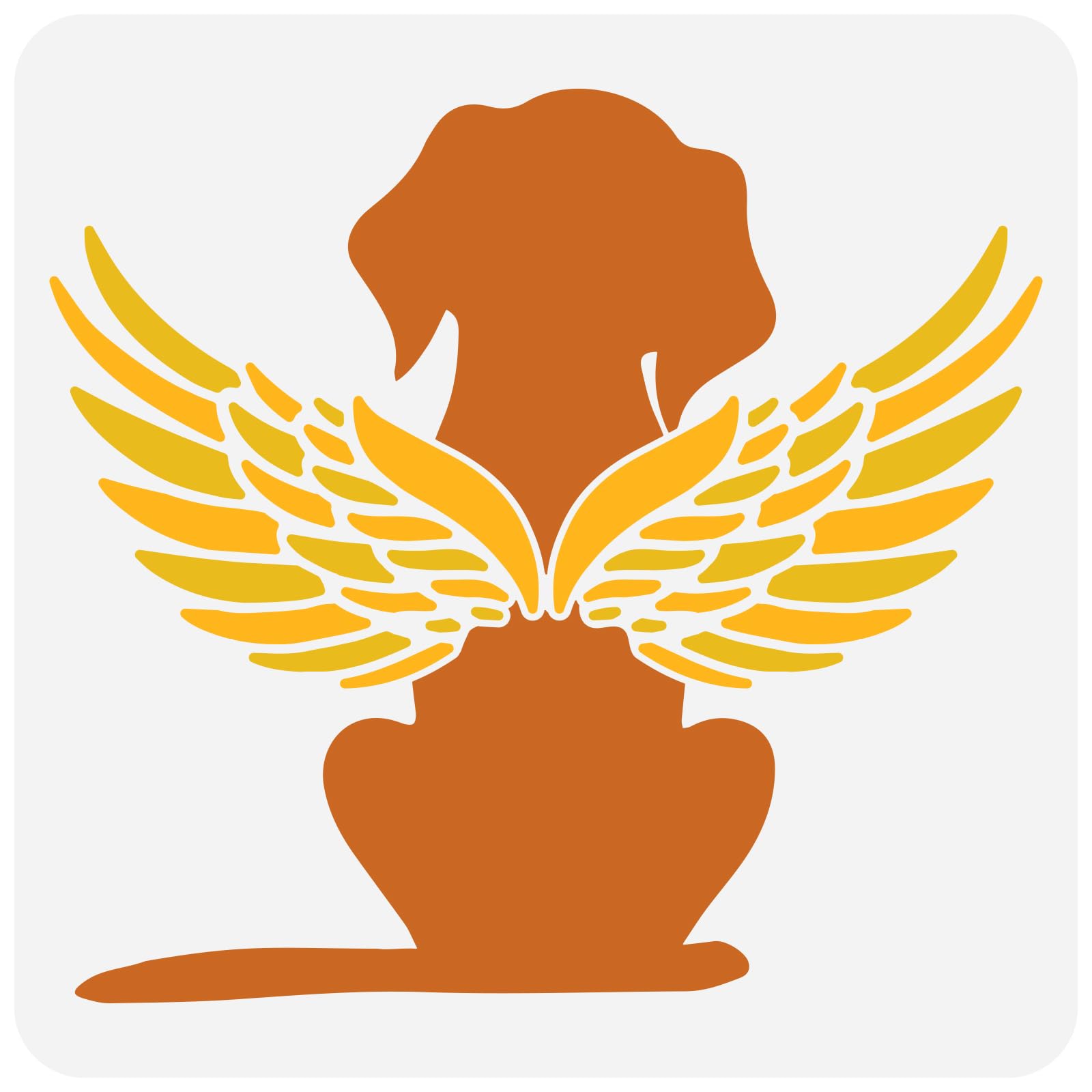 FINGERINSPIRE Angel Dog Painting Stencil 30x30cm Reusable Pet Dog Painting Template Angel Wing Cute Dog Drawing Decoration Stencil Animal Stencil for Painting on Wood Wall Fabric Furniture