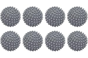 Respicefinem Reusable Silicone Clothes Drying Balls Soften Fabrics Accelerate Drying Safe Non Toxic for Drying Machine 8 PCS 