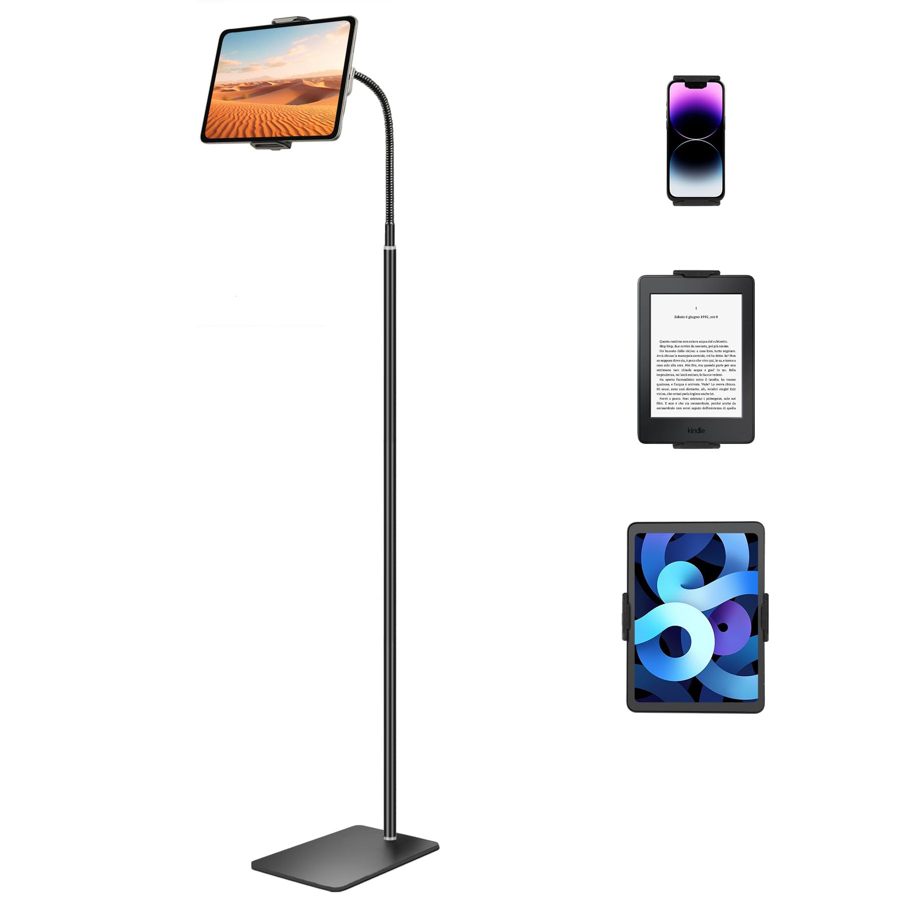 Evekea iPad Stand, Height Adjustable Tablet Floor