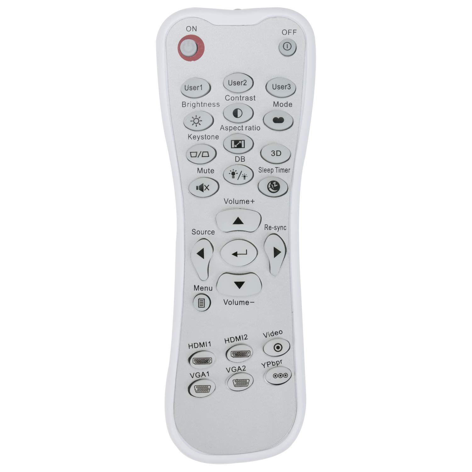 VINABTY Q3 white Remote Control fit for Optoma UHD300X 4K UHD 2200 for HD143X HDMI 3000 ANSI for UHD40 2400 4K Ultra HD Lumens Projector