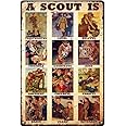 UULLP Vintage Metal Tin Sign A Scout Law Retro Metal Tin Sign Vintage Sign Outdoor Indoor Wall Panel Decor 12x8 Inch, ZJTP02