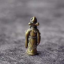 Lucky God of Wealth, Brass Buddha God Keychain with