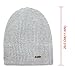 LETHMIK Merino Wool Slouchy Beanie,Mens&Womens Long Warm Winter Hat Mesh Knit Cap Skully Light Grey