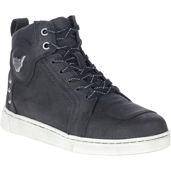 Harley-Davidson Pendell High Top Sneakers Gray Canvas Black Men’s 10.5 D93643 Ca Harley-Davidson Pendell D93643 Mens Black Canvas Lifestyle  main image 3