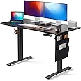 Marsail 48"x24" Electric Standing Desk, Adjustable Height Home Office Desk with Storage Bag, Headphone Hook, and 4 Memory Presets. Ideal Stand-Up Desk for Study, Writing, Work, and Computer Use.
