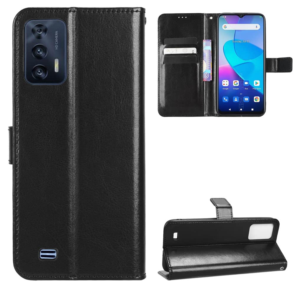 Oukitel C31 Case [Wallet Case] [Kickstand] [Card Slots] [Magnetic Flip Cover] Compatible with Oukitel C31 Smartphone(Black)