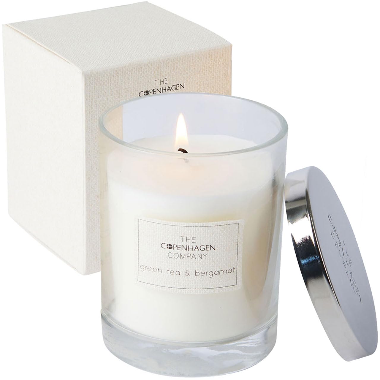 Luxury Scented Candles Gifts for Women | Natural Wax Blend | 45 Hours Burn Time | The Copenhagen Company - Green Tea & Bergamot (7oz)