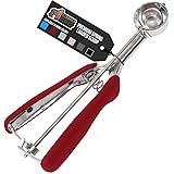 GORILLA GRIPStainless Steel Cookie Scoop for Baking, 1 TBSP, Multipurpose Melon Baller, Meatball Spring Scoops, Perfect Portion Sizes, Easy Food Release, Scooper Size 60, BPA-Free Kitchen Tool, Red