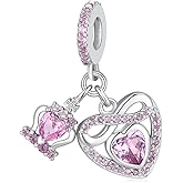 Birthstone Charms for Pandora Charms Bracelets - 925 Sterling Silver Infinity Heart Dangle Charm fit Bracelet and Necklace Birthday Jewelry Gifts For Women