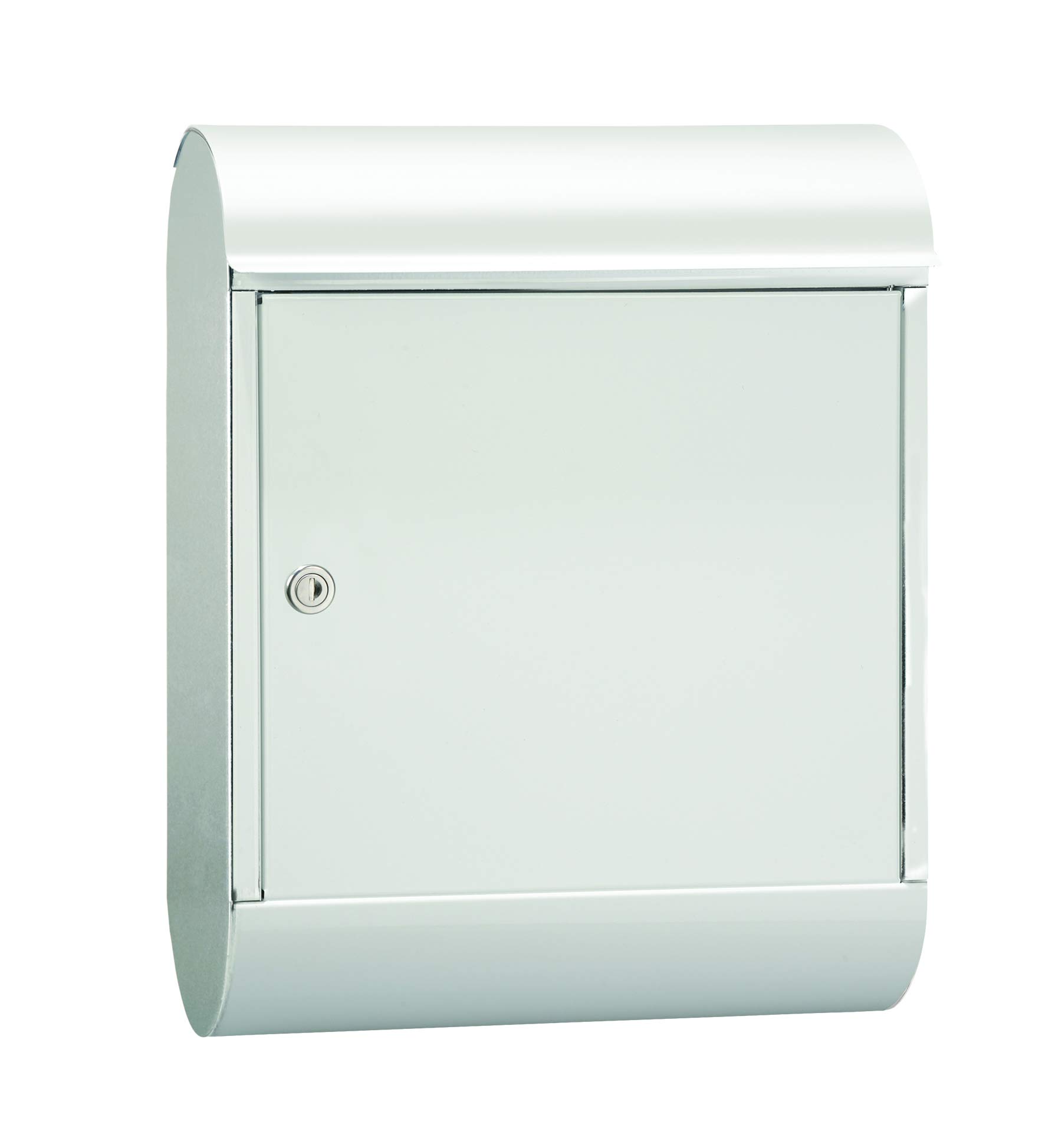 Renz Topaz 842 842000DE MEFA Letterbox Glossy White Mailbox with Security Lock Size 430 x 340 x 150 mm